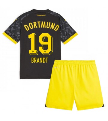 Borussia Dortmund Julian Brandt #19 Replica Away Stadium Kit for Kids 2023-24 Short Sleeve (+ pants)
